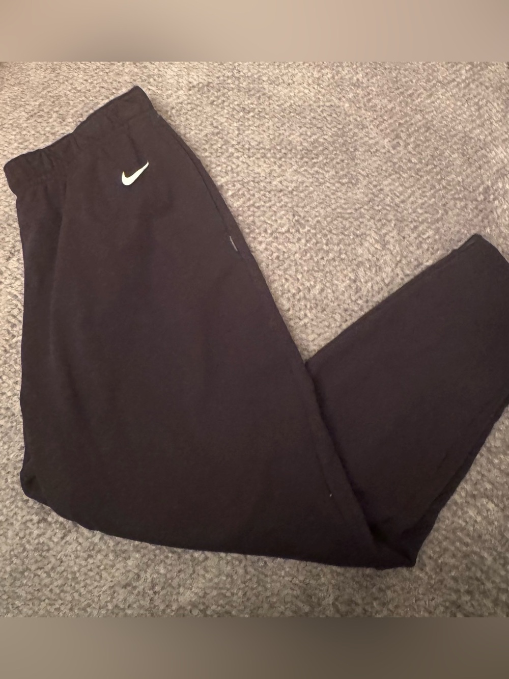 Nike Black nfl engineered Joggers with White Swoosh zipper ankles dri fit